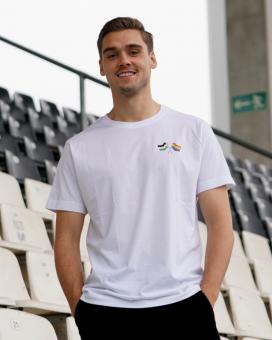 Sportclub Preußen Münster Shirt, "schwarz-weiss-grün ist bunt" Shirt-Farbe Weiß 